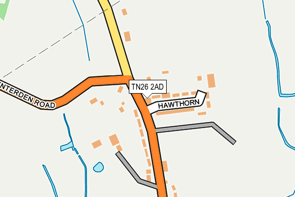 TN26 2AD map - OS OpenMap – Local (Ordnance Survey)