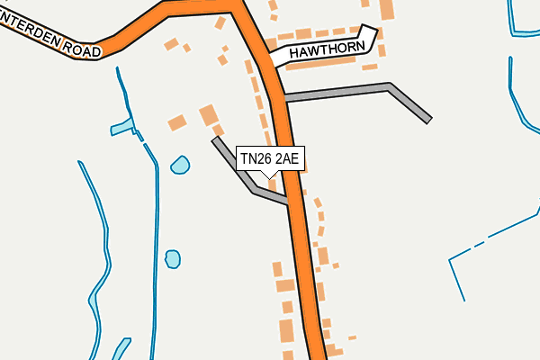 TN26 2AE map - OS OpenMap – Local (Ordnance Survey)