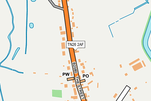 TN26 2AF map - OS OpenMap – Local (Ordnance Survey)