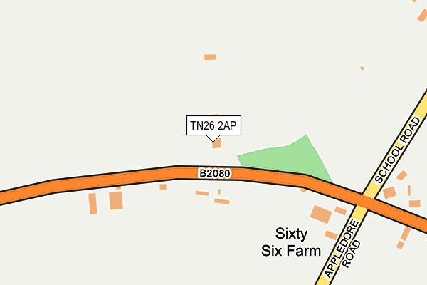 TN26 2AP map - OS OpenMap – Local (Ordnance Survey)