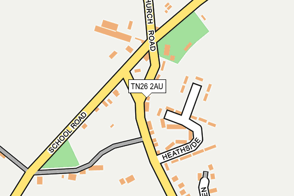 TN26 2AU map - OS OpenMap – Local (Ordnance Survey)