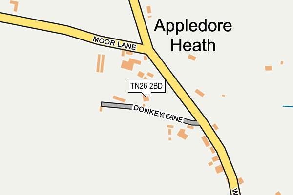 TN26 2BD map - OS OpenMap – Local (Ordnance Survey)