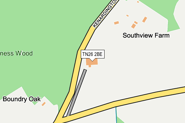 TN26 2BE map - OS OpenMap – Local (Ordnance Survey)