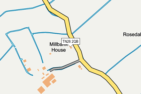 TN26 2QB map - OS OpenMap – Local (Ordnance Survey)