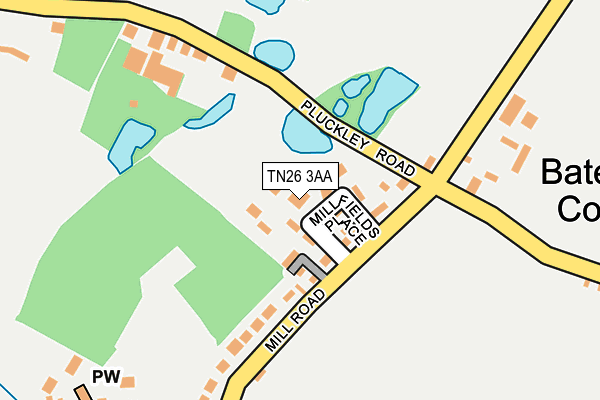 TN26 3AA map - OS OpenMap – Local (Ordnance Survey)