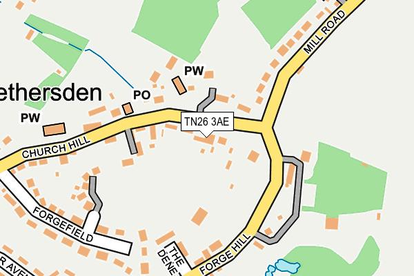TN26 3AE map - OS OpenMap – Local (Ordnance Survey)