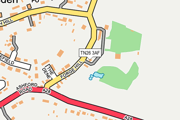 TN26 3AF map - OS OpenMap – Local (Ordnance Survey)