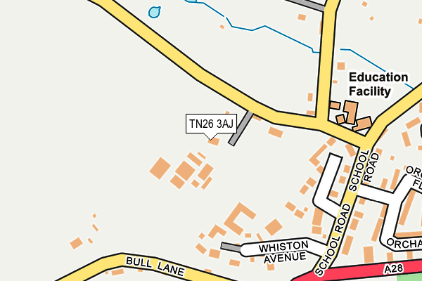 TN26 3AJ map - OS OpenMap – Local (Ordnance Survey)