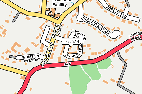 TN26 3AN map - OS OpenMap – Local (Ordnance Survey)