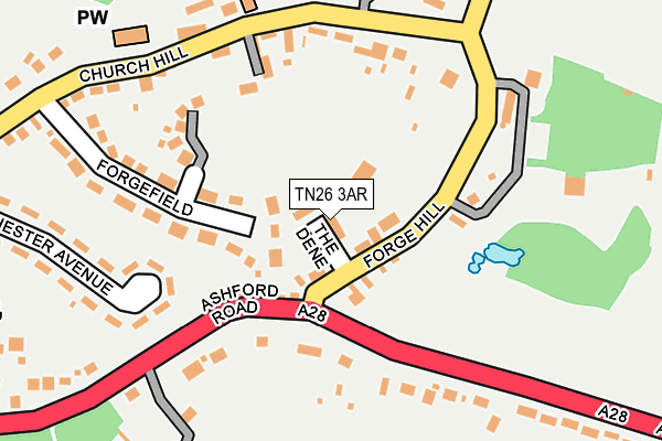 TN26 3AR map - OS OpenMap – Local (Ordnance Survey)