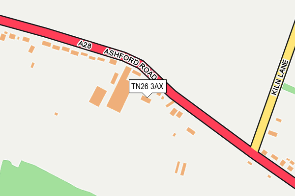 TN26 3AX map - OS OpenMap – Local (Ordnance Survey)