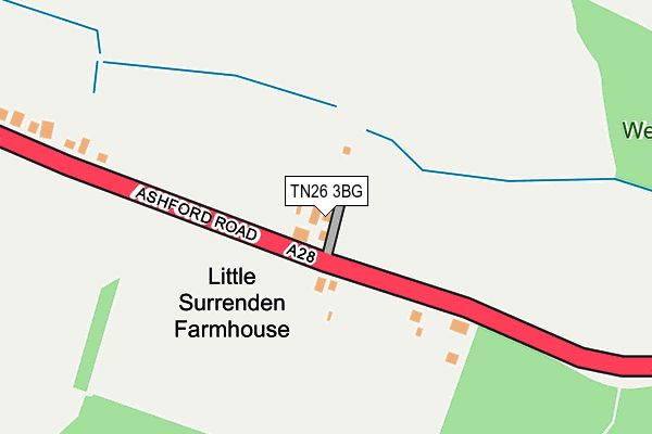 TN26 3BG map - OS OpenMap – Local (Ordnance Survey)