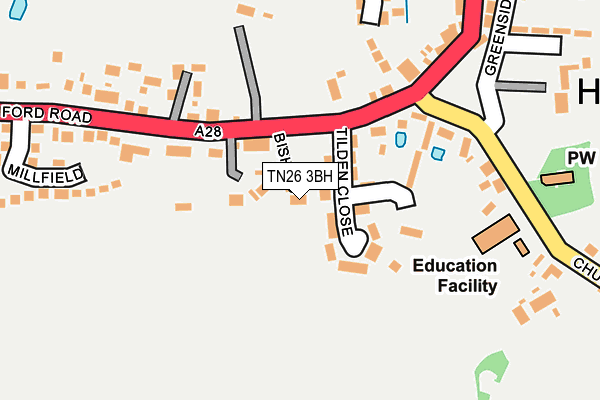TN26 3BH map - OS OpenMap – Local (Ordnance Survey)
