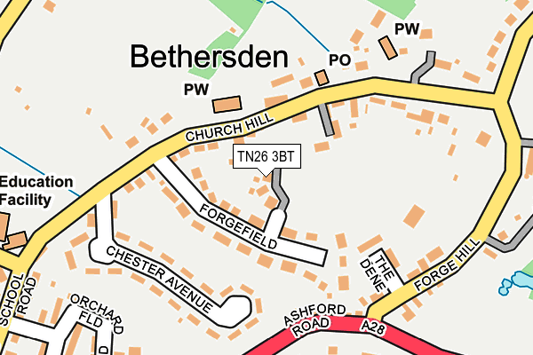 TN26 3BT map - OS OpenMap – Local (Ordnance Survey)