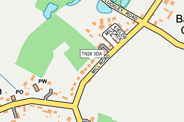 TN26 3DA map - OS OpenMap – Local (Ordnance Survey)