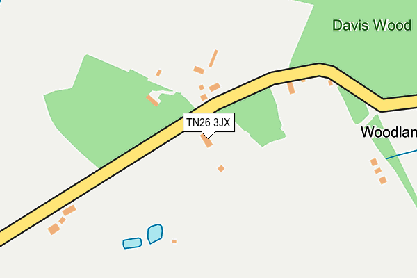 TN26 3JX map - OS OpenMap – Local (Ordnance Survey)