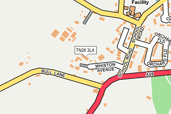 TN26 3LA map - OS OpenMap – Local (Ordnance Survey)