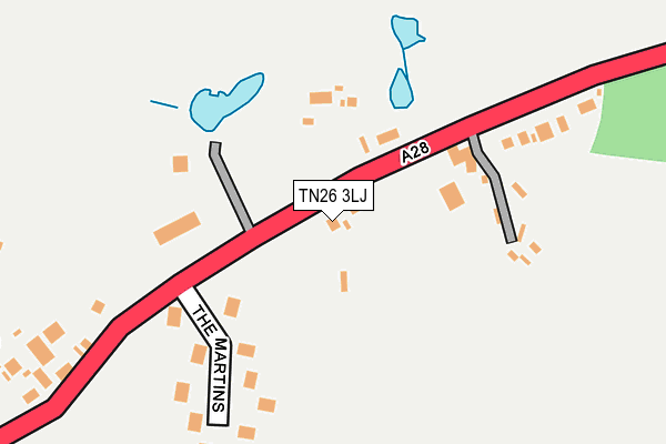 TN26 3LJ map - OS OpenMap – Local (Ordnance Survey)