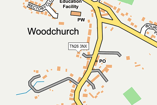 TN26 3NX map - OS OpenMap – Local (Ordnance Survey)