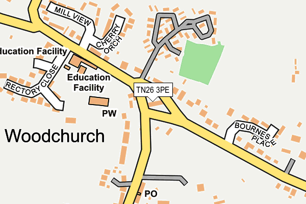 TN26 3PE map - OS OpenMap – Local (Ordnance Survey)