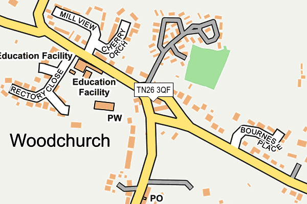 TN26 3QF map - OS OpenMap – Local (Ordnance Survey)