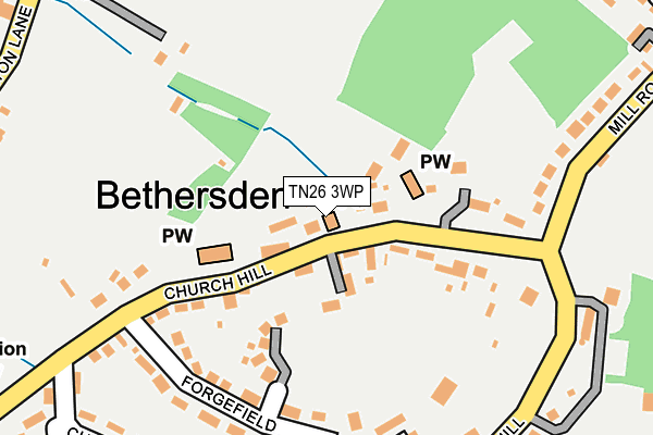 TN26 3WP map - OS OpenMap – Local (Ordnance Survey)