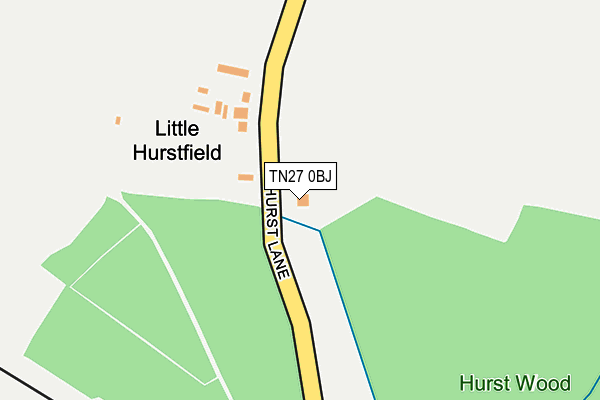TN27 0BJ map - OS OpenMap – Local (Ordnance Survey)