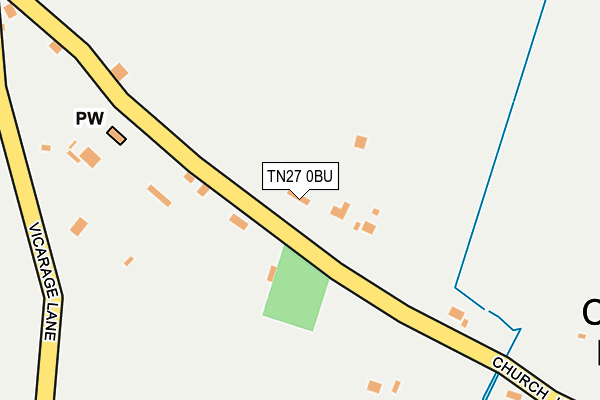 TN27 0BU map - OS OpenMap – Local (Ordnance Survey)