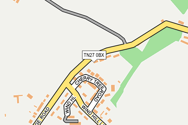 TN27 0BX map - OS OpenMap – Local (Ordnance Survey)