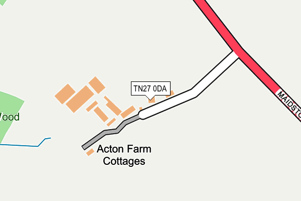 TN27 0DA map - OS OpenMap – Local (Ordnance Survey)