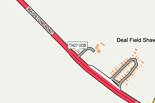 TN27 0DB map - OS OpenMap – Local (Ordnance Survey)