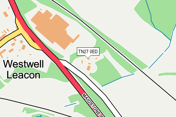 TN27 0ED map - OS OpenMap – Local (Ordnance Survey)