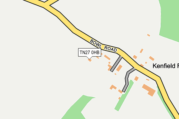 TN27 0HB map - OS OpenMap – Local (Ordnance Survey)