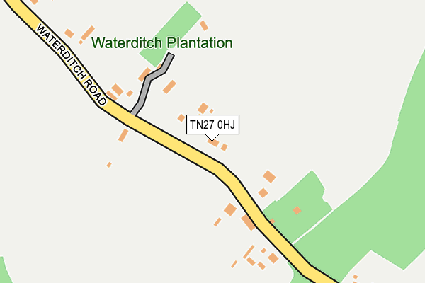 TN27 0HJ map - OS OpenMap – Local (Ordnance Survey)