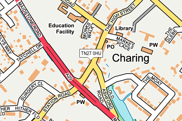 TN27 0HU map - OS OpenMap – Local (Ordnance Survey)
