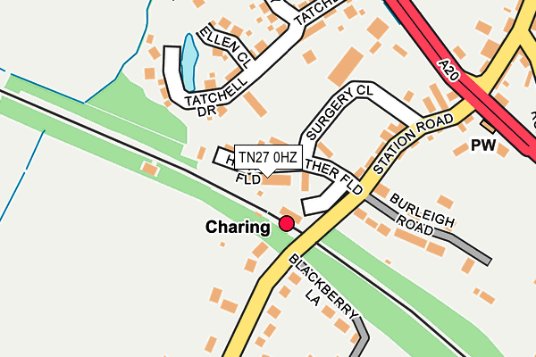 TN27 0HZ map - OS OpenMap – Local (Ordnance Survey)