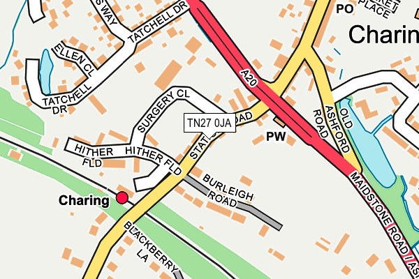 TN27 0JA map - OS OpenMap – Local (Ordnance Survey)