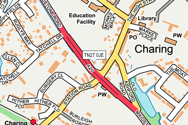 TN27 0JE map - OS OpenMap – Local (Ordnance Survey)
