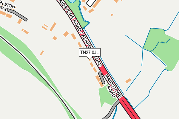 TN27 0JL map - OS OpenMap – Local (Ordnance Survey)