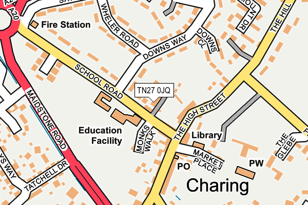 TN27 0JQ map - OS OpenMap – Local (Ordnance Survey)