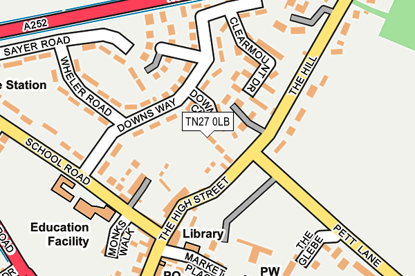 TN27 0LB map - OS OpenMap – Local (Ordnance Survey)