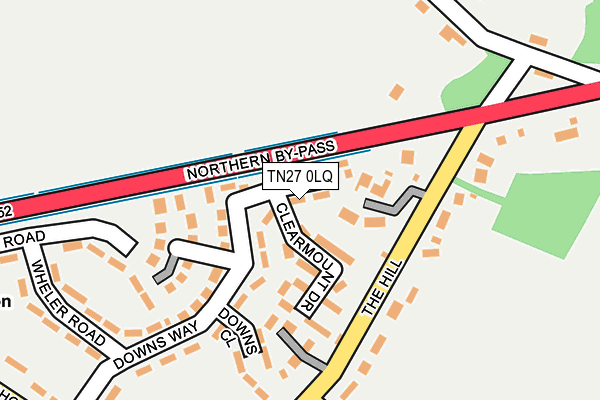 TN27 0LQ map - OS OpenMap – Local (Ordnance Survey)