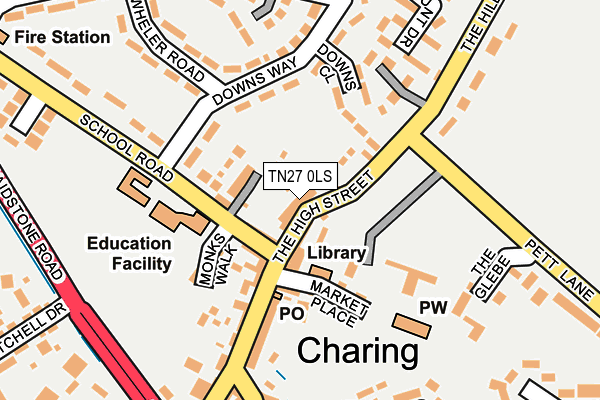 TN27 0LS map - OS OpenMap – Local (Ordnance Survey)