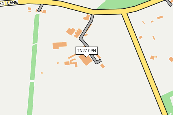 TN27 0PN map - OS OpenMap – Local (Ordnance Survey)
