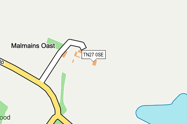 TN27 0SE map - OS OpenMap – Local (Ordnance Survey)