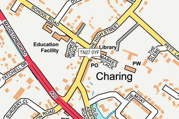 TN27 0YF map - OS OpenMap – Local (Ordnance Survey)