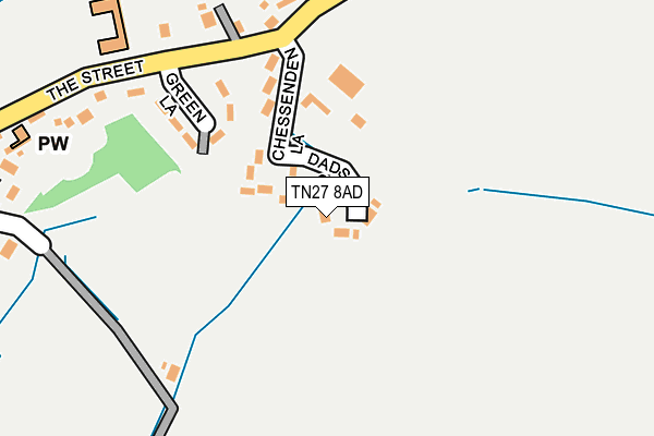 TN27 8AD map - OS OpenMap – Local (Ordnance Survey)