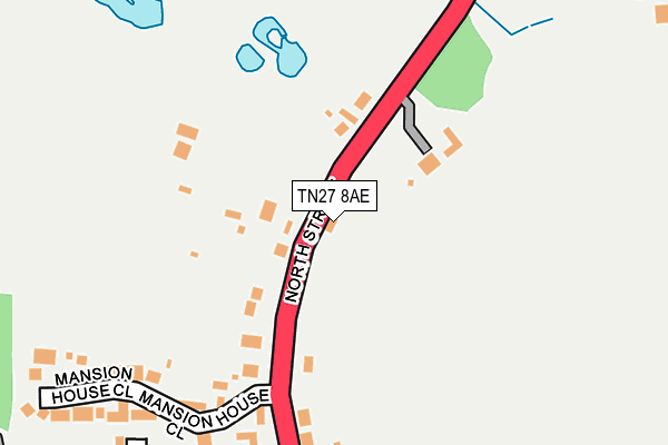 TN27 8AE map - OS OpenMap – Local (Ordnance Survey)
