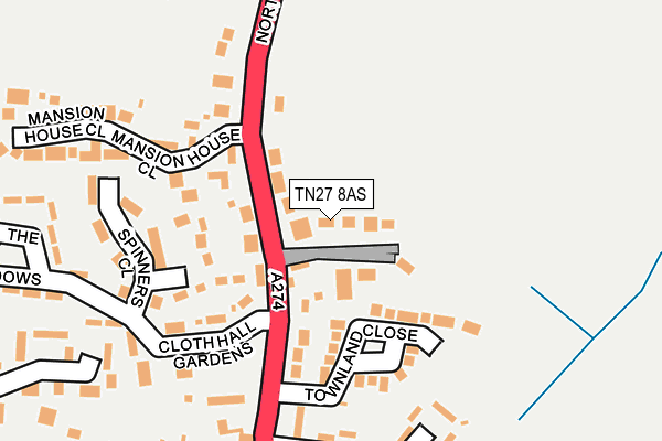 TN27 8AS map - OS OpenMap – Local (Ordnance Survey)