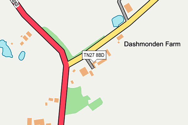 TN27 8BD map - OS OpenMap – Local (Ordnance Survey)
